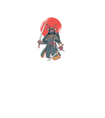 Vintage Samurai tricou arte marțiale orientale model alb pe tricou