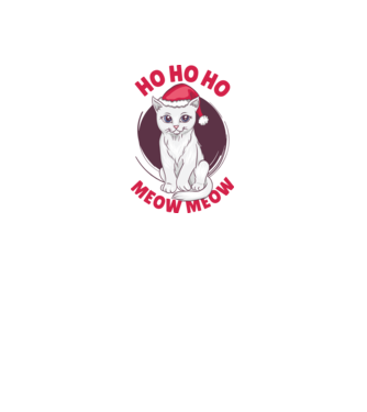 Ho Ho Ho Ho Ho Ho Ho Meow Meow Crăciun cu pisică model nisipiu pe tricou