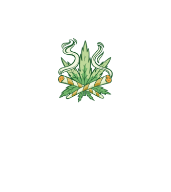 Cannabis Marijuana model negru pe tricou