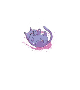 Space Cat - pisică drăguță în spațiu model turcoaz pe tricou