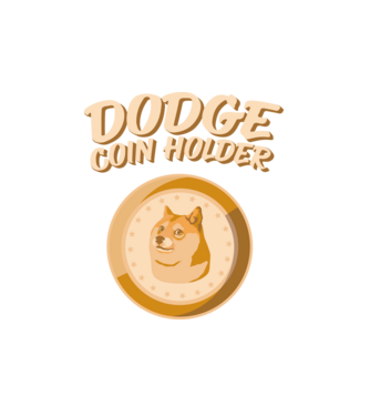 Doge Coin Holder model alb pe tricou
