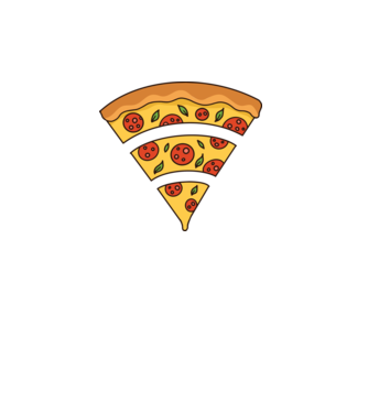 Felie de pizza Wifi model turcoaz pe tricou