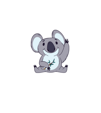Koala drăguț model roz deschis pe tricou