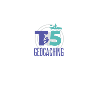 T5 Geocaching model albastru închis pe tricou