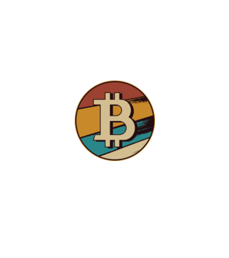 Bitcoin retro model negru pe tricou