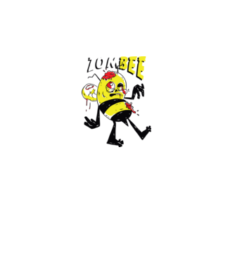 Zombee Albină Zombie model negru pe tricou