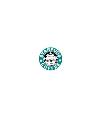 Starpugs Coffee model negru pe tricou