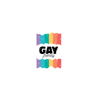 Gay friendly model negru pe tricou