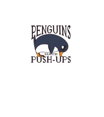 Pinguinii urăsc flotările model gri pe tricou