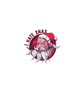 I Hate Xmas model alb pe tricou