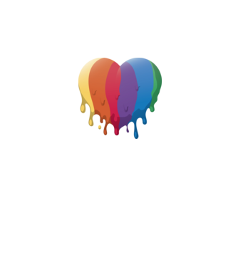 LGBTQ Inimă model albastru închis pe tricou