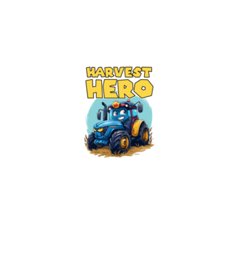 Harvest Hero Tractor model negru pe tricou
