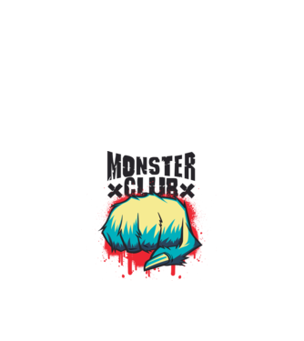 Monster Club model alb pe tricou
