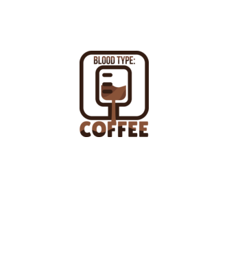 Grupa mea de sânge este cafeaua model alb pe tricou