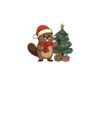 Bober Kurwa Christmas 2 model alb pe tricou