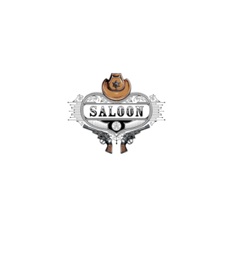 Cowboy saloon western model gri pe tricou