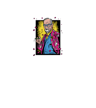 Sigmund Freud Filozof model alb pe tricou