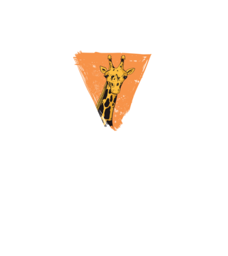 Girafă cool model alb pe tricou