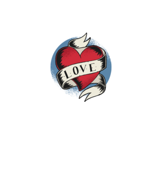 'Love Tatuaj pentru Valentine''s Day' model negru pe tricou