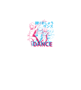 Anime Dance model alb pe tricou