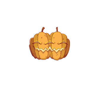 Dovleci siamezi de Halloween model negru pe tricou