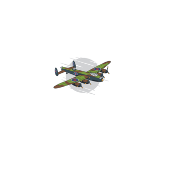 Avion bombardier Lancaster model negru pe tricou
