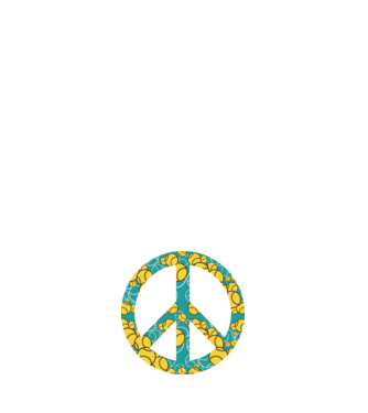 Simbol Baseball Peace model negru pe tricou