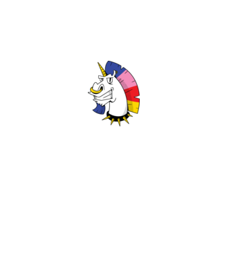 Punk unicorn model gri pe tricou