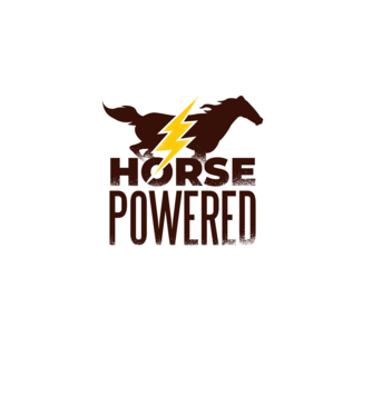 Horse Powered Cal-putere tricou călăreț model alb pe tricou