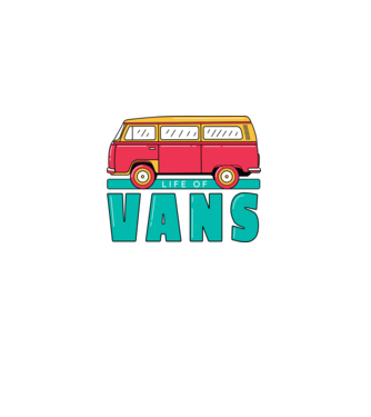 Life of Vans model alb pe tricou