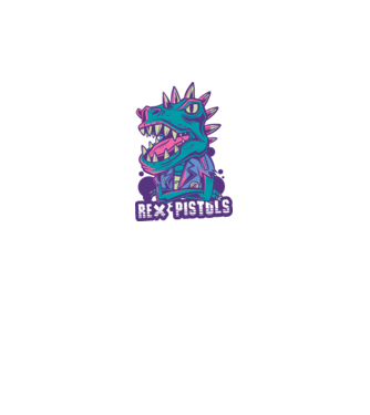 Rex Pistols model negru pe tricou