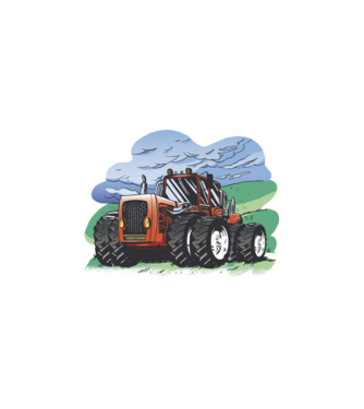 Supereroii adevărați conduc tractoare_D3470804 model alb pe tricou