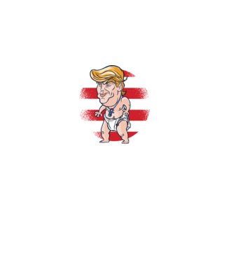 Trump Baby tricou amuzant model albastru închis pe tricou