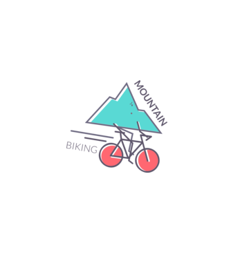 Mountain Biking model alb pe tricou