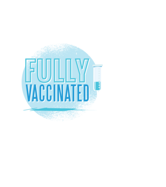 Complet vaccinat model albastru închis pe tricou