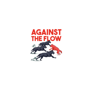 Against the flow - Împotriva curentului model roz deschis pe tricou
