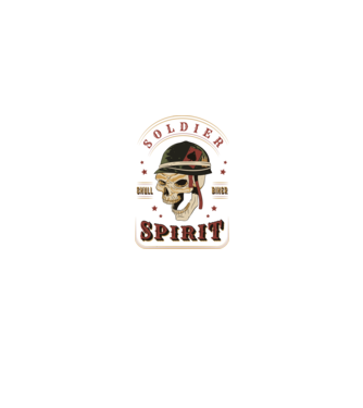 Soldat Craniu model negru pe tricou