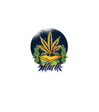 Marijuana Kush model verde pe tricou