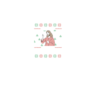 'Go Jesus, It''s Your Birthday Ugly Sweater' model negru pe tricou