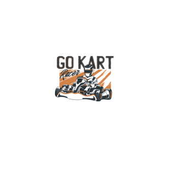 Concurent Go-kart model alb pe tricou