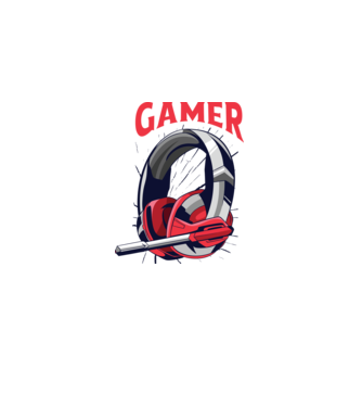 Căști Gamer model alb pe tricou
