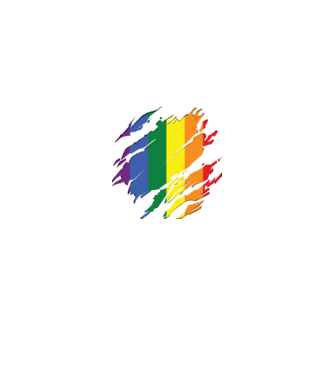 Steag LGBTQ model negru pe tricou