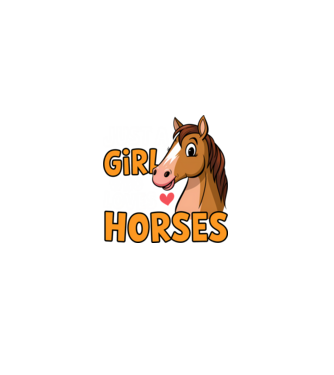 Just a girl who loves horses Negru model  pe tricou