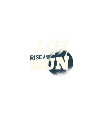 Rise and Run - Tricou pentru alergători model turcoaz pe tricou