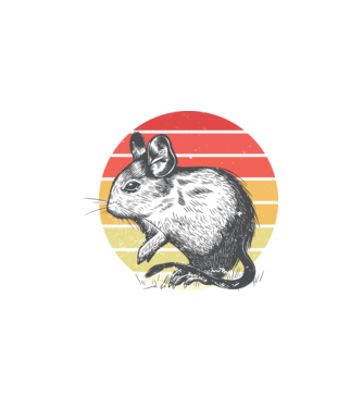 Retro Degu model alb pe tricou
