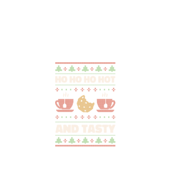 Ho Ho Ho Hot and Tasty Pulovăr urât model negru pe tricou