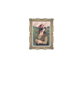 Mona Lisa Concurent model negru pe tricou