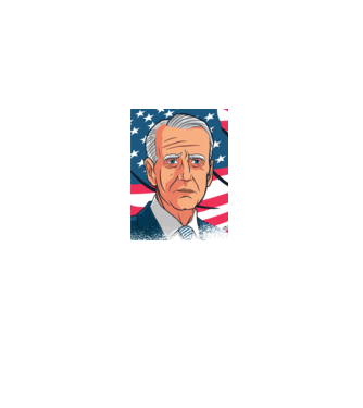 Joe Biden USA model negru pe tricou