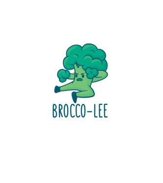 Brocco-Lee - Broccoli Karate model alb pe tricou