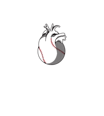 Inimă Baseball model gri pe tricou